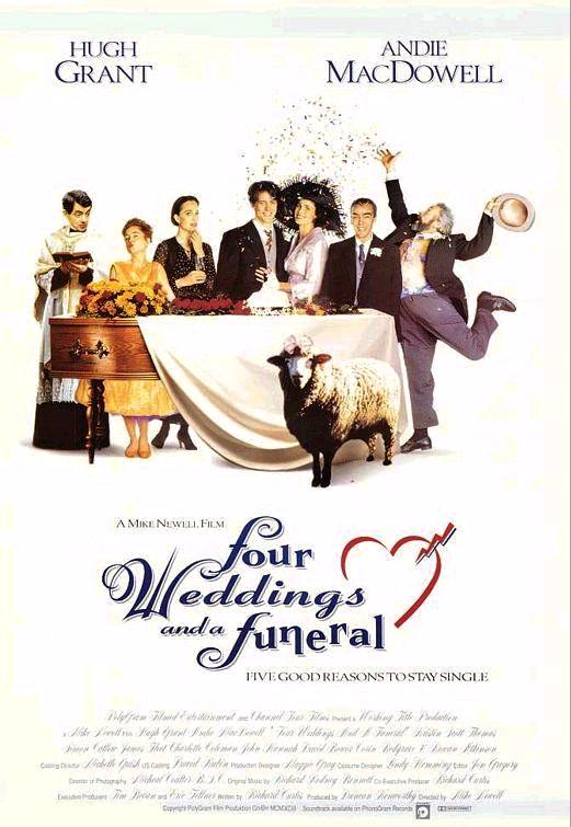 Четыре свадьбы и одни похороны / Four Weddings and a Funeral (1994): постер