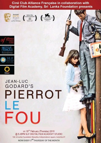 Безумный Пьеро / Pierrot le fou (1965): постер