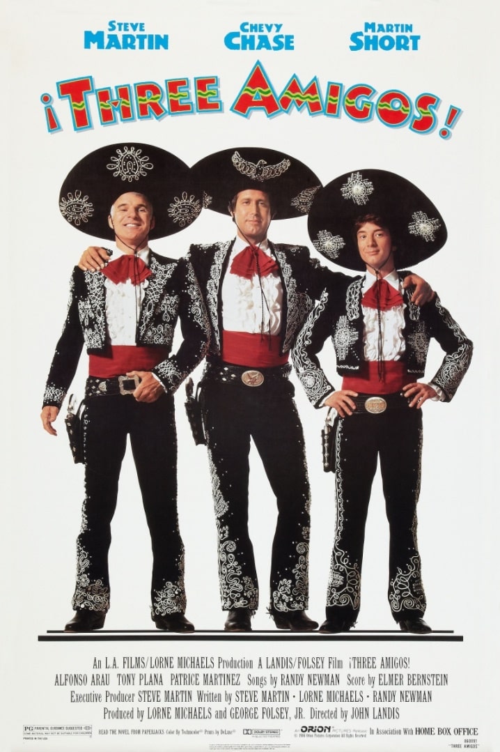 Три амиго / Three Amigos! (1986): постер