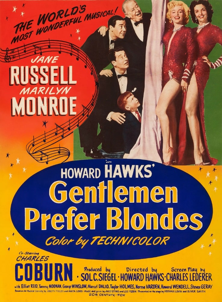 Джентльмены предпочитают блондинок / Gentlemen Prefer Blondes (1953): постер